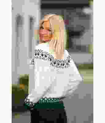 Mørk grønn Linn genser - Viking 1917-09E