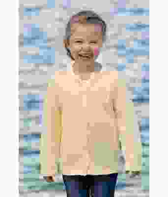 Pinnie gul strikkejakke til jente - Viking 1918-03B