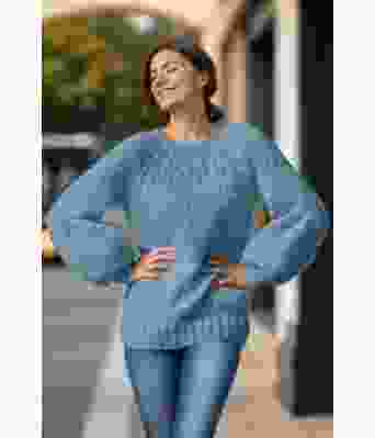 Lys jeansblå Smil genser - Viking 1923-8-326