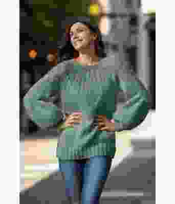 Jadegrønn Smil genser - Viking 1923-8-336