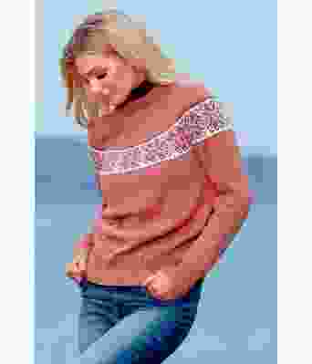 Daria genser aprikos strikkegenser Kathrine Sørland - Viking 2007-3