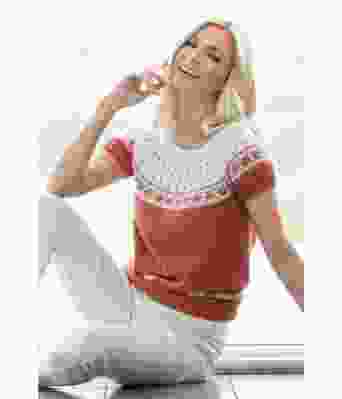 Oransje Vera kortermet genser / topp - Viking 2011-1A