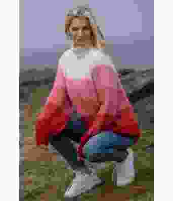 Andrine rødstripete strikkegenser Kathrine Sørland - Viking 2012-1B