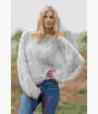 Hvit Mille genser fra Kathrine Sørland - Viking 2012-2C