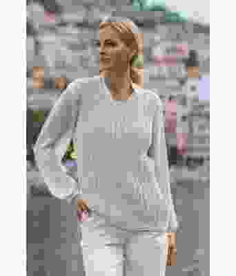 Jekt strikket vest i sandfarge - Viking 2014-09-506