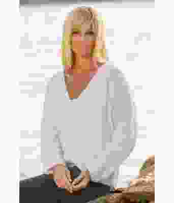 Skatt hvit perlestrikket genser - Viking 2022-5