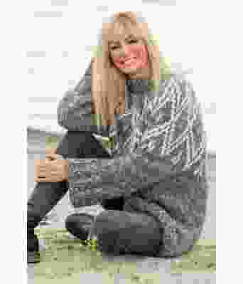 Grå Bliss strikkegenser fra Kathrine Sørland - Viking 2022-11-GRÅ