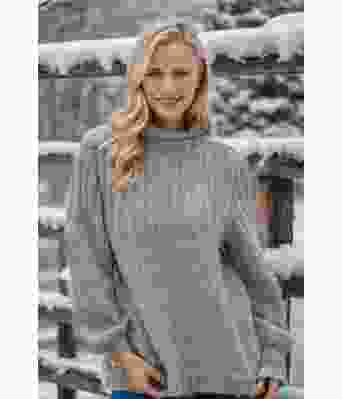 Grå Behag genser i luftig alpakkaull - Viking 2022-2-313