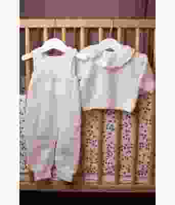 Evig hvitt hentesett genser og sparkebukse - Viking 2028-3a