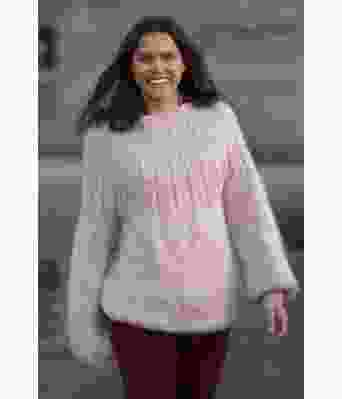 Pudder rosa strikkegenser Amalie Iuel - Viking 2031-4