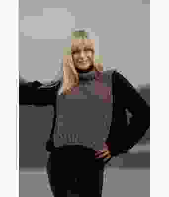 Nekk strikket hals i brunfarge - Viking 2033-5