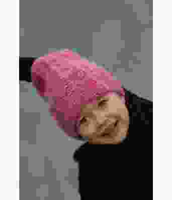 Rosa Sørland strikke lue til barn - Viking 2034-5E