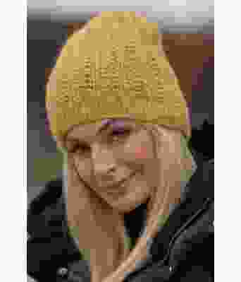 Gul Sørland varm strikkelue - Viking 2034-6b