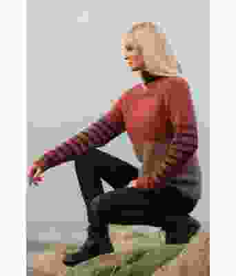 Varme strikket genser med striper Kathrine Sørland - Viking 2035-08