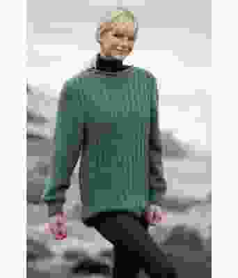 Skjønn grønn strikkegenser Kathrine Sørland - Viking 2036-7