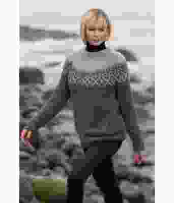 Stråle grå strikkegenser Kathrine Sørland - Viking 2036-8