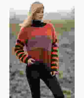 Sprudle stripete strikkegenser Kathrine Sørland - Viking-2036-11