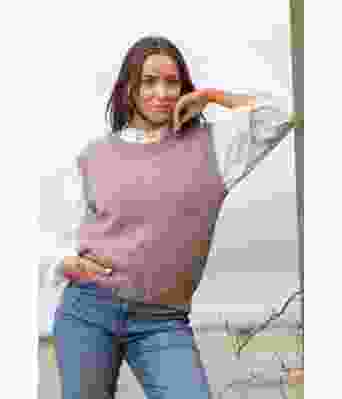 Beige Salvie strikket vest - Viking 2114-04-507