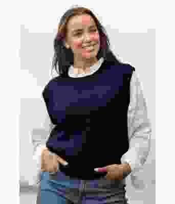 Marineblå Salvie strikkevest - Viking 2114-04-526