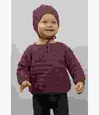 Rødbrun Skøye strikkejakke til barn (gutt/jente) - Viking 2204-01A