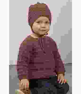 Skøye strikket genser og lue til barn - Viking 2204-02