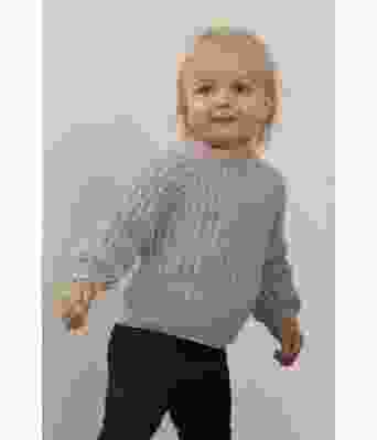 Tulle strikkegenser med raglan til barn - Viking 2204-04A