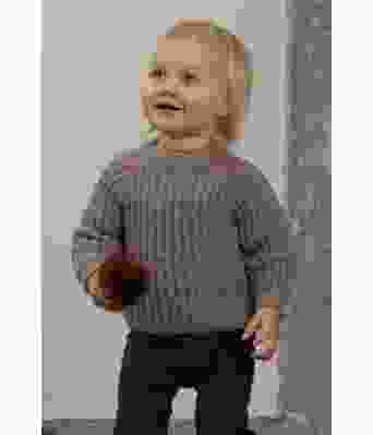 Tulle strikket genser med raglanfelling til barn - Viking 2204-04B