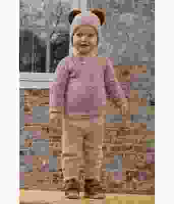 Poppe strikkegenser, bukse og lue til barn - Viking 2204-08A