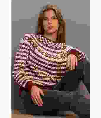 Burgunder fanagenser med rundfelling - Viking 2207-2-558