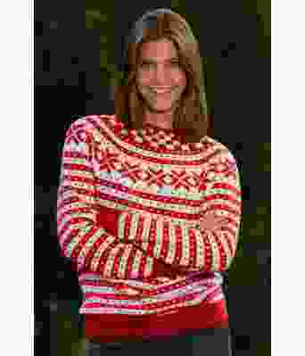 Julerød fanagenser med rundfelling - Viking 2207-2-560