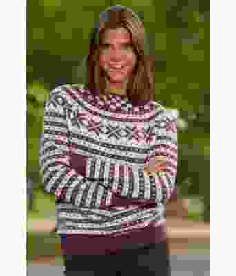 Mørk lilla fanagenser med rundfelling - Viking 2207-2-569