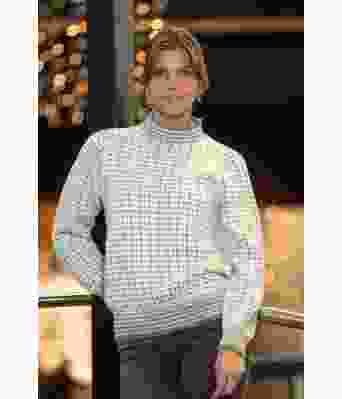 Hvit islender med raglan - Viking 2207-4A