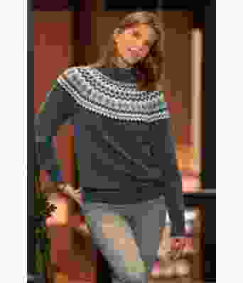 Maridal genser i mørk petrol - Viking 2207-5A