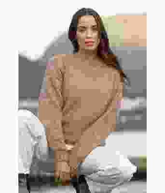 Koriander strikket genser i bomull - Viking 2209-02