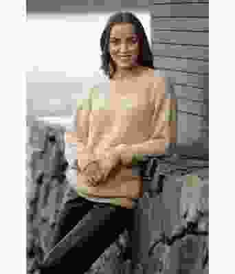 Wasabi genser med striper (bomullsgarn) - Viking 2209-10