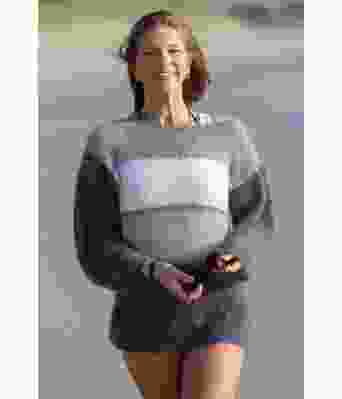 Hegre genser med 4 brede striper - Viking 2223-5