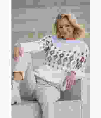 Hvit Harper genser - Viking 2226-02A