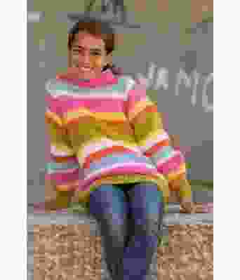 Malia genser stripete genser til jente - Viking 2228-2