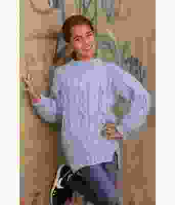 Skylar genser med fletter til jente - Viking 2228-4