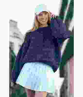 Marineblå Bari strikkegenser - Viking 2237-1-324-323