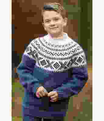 Blå Miranda genser til gutt/barn - Viking 2302-09A