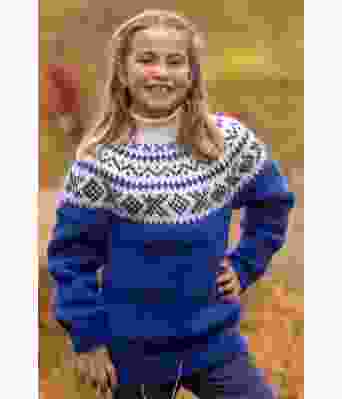 Kongeblå Miranda genser til barn - Viking 2302-09C