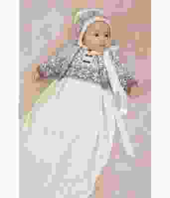 Ellinor strikket daapskjole med jakke og kyse - Viking 2304-02