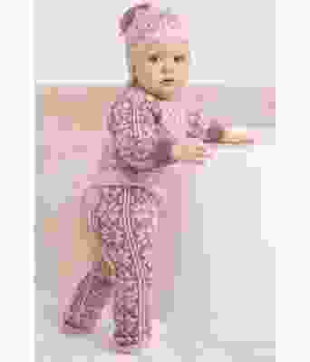 Ellinor sett med genser bukse og lue lys rosa - Viking 2304-03A