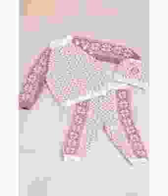 Gammelrosa Ellinor genser bukse og lue - Viking 2304-03D