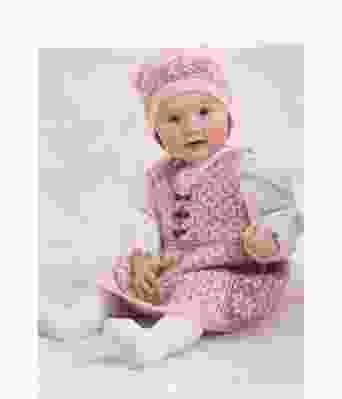 Ellinor strikkekjole og skaut til baby - Viking 2304-13