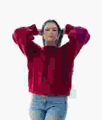 Juppe rød strikkegenser - Viking 2305-03