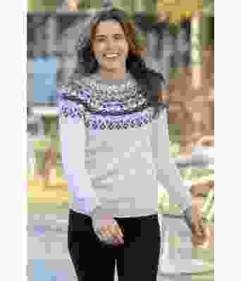 Strigidae strikkegenser med rundfelling - Viking 2311-6