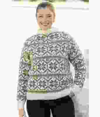 Park genser naturhvit brun - Viking 2316-7B