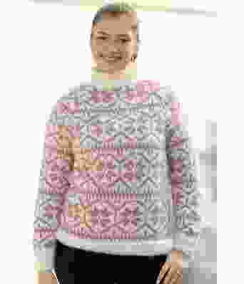 Park genser naturhvit rosa - Viking 2316-7C